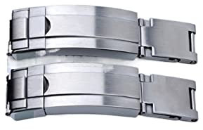 ELTOX Watch Buckle,Watch Clasp Bracelet Pull Tooth Buckle 9mm Replacement Stainless Steel Glide Flip Lock Deployment Clasp Buckle For Rolex Deepsea Submariner