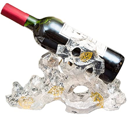 BPILOT Weinregal Transparentes Harz Weinregal Nordic Kreativität Küchenbarweinkabinett Organizer Halter Weinhalter Ornament Handwerk Geschenk Flaschenregal
