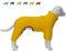 Warmer Hundemantel, Winddichte Hundejacke für kleine, mittlere und große Hunde, vierbeiniger Fleece-Hundewintermantel mit Reißverschluss, Hundeaussenjacke Yellow M