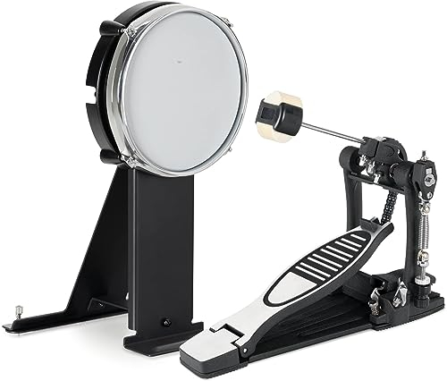 XDrum BDMP-08 8 Kick Pad mit Meshhead Set - Erweiterung oder Ersatz für E-Drum Kits - 8 Mesh Head - Stabiler Stand durch Dornen - Zu Roland kompatibel - inklusive Fußmaschine