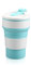 Luckious Silicone Folding Travel Mug with Lid, Foldable, Reusable, Dishwasher Safe