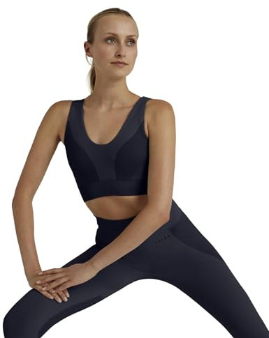 FALKE Damen Sport-BH CORE Seamless Medium Support W Sb Funktionsmaterial für niedrigen Aktivitätslevel 1 Stück, Blau Space Blue 6116, L