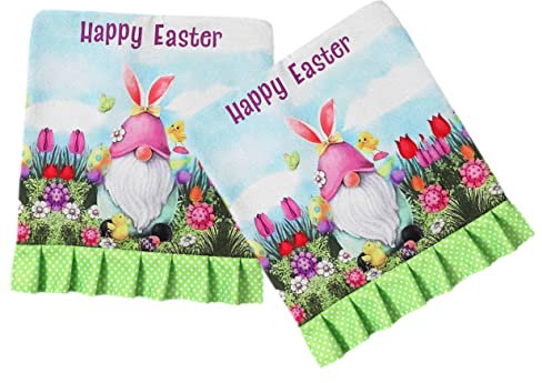 MUCKLILY 2st Osterstuhl Abdeckung Stuhlschutz Stoff Festliche Stuhlhussen Stuhldekoration Für Die Osterparty Stuhlhussen Zu Ostern Schutzhülle Für Osterstuhl Polyester Hase Sitzbezug