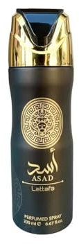 Lattafa Asad Spray deodorante profumato per uomini, 6,7 once