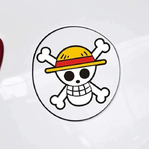 Anime Aufkleber Set - Strohhut Piratenbande & Luffy Designs, Auto & Geräte Sticker, 10 x 10cm, wasserfest und UV-beständig
