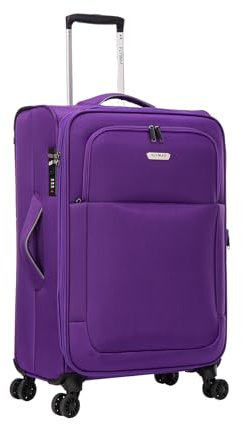FLYMAX 24 Valise Moyenne 4 Roues Valise Légère Extensible 69L 2.95KG Violet