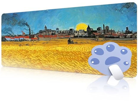 FAIRYGATE Mousepad xxl Gaming Mousepad Multifunktionales Office Mauspad Wasserdichte Schreibtischunterlage aus Rutschfeste Schreibtischmatte für Büro und Zuhause Blau B6105-M