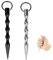 TENGEE 2 Stück Self Defense Keychain,Selbstverteidigung,Selbstverteidigungs-Schlüsselanhänger Schwarz-Weiß,Selbstverteidigung Waffen Legal,Schlagring,Self Defense,Glasbrecher & Schlüsselanhänger