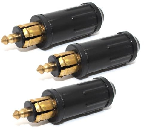 Lot de 3 adaptateurs DIN Hella mâle européens 12 V – Adaptateur de prise allume-cigare de voiture, compatible avec les motos BMW et toute prise DIN européenne
