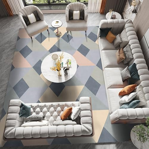 Teppich esszimmer deko Kinder teppiche mädch Gelb Blau Grau Geometrisches Design Wohnzimmersofa Teppich Kinder teppiche Junge 160x230cm