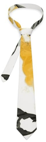 VFKLT Cravatta da uomo taglie regolari, squisita cravatta stampata con rosa gialla per uomo cravatte, rosa gialla, 140,2 x 7,6 cm, Rosa gialla, 55.2*3 inches