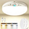 Zemty 16CM Akku Lampe Mit Bewegungsmelder, Aufladbare Dimmbare Rund Deckenlampe, 3000K/4000K/6500K LED Batterie Licht Für Flure, Badezimmer, Küche, Treppen - 2 Pack