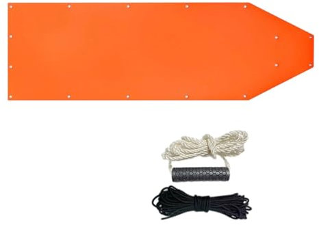 Azxcvbnm Hirsch Schleppschlitten Mehrzweckschlitten Eisfischen und Jagdschlitten Spiel Gleiter Schlitten Spiel Schlepper PVC Orange Klassisch