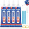 ALECPEA Shoe Glue Sole Repair Kit, Transparent Waterproof Shoe Repair Adhesive, Super Strong Clear Glue for Sneakers, Boots, Leather, Handbags, Soles, Heels, and More (15ml 4Pack)