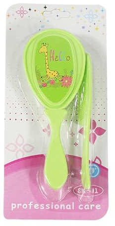 Baby Brush Set, Soft Bristle Hair Brush, 4,92 Inches Cradle Cap Comb, Gentle Scalp Massage, ungiftiges Material, ideal für , Mädchen, Baby Grooming Care