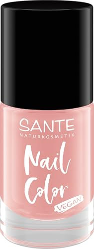 SANTE Naturkosmetik Nail Color 03 Perfect Peach, Veganer Nagellack, 15-Free, 80% natürliche Inhaltsstoffe, Schnelltrocknend, Langanhaltend, Glänzendes Finish, 8ml