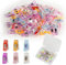 Lot de 140 pinces à coudre en plastique pour couture, accessoires de machine à coudre, polyvalents, multicolores, pour quilting, couture, fixation de tissu, avec 40 aiguilles à tissu