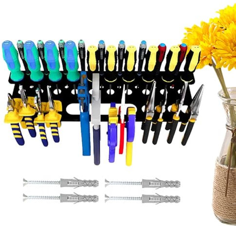Wall Mount Screwdriver Organizer, Hand, Screwdriver Holder Storage Rack, Repair Tool Organizer 15.75x3.94x1.77 inches, Walls Mounts Tools Storages for Garage