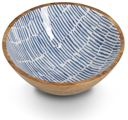 Zeller 25699 Schale, Mangoholz, blau FSC 100%