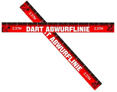 2 Stück Dart Abwurflinie Selbstklebend - Präzise Oche Line für Dart Enthusiasten, Wasserfeste Dart Wurflinie für Zuhause Spielzimmer Bar