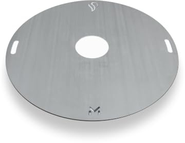 Edelstahl BBQ Grillplatte Feuerplatte für Feuerschale Fassgrill Kugelgrill | Ø80 cm Edelstahl Stärke 5mm| hergestellt in Bayern |Plancha, Feuerring, Grillring, BBQ Ring, BBQ-Disc