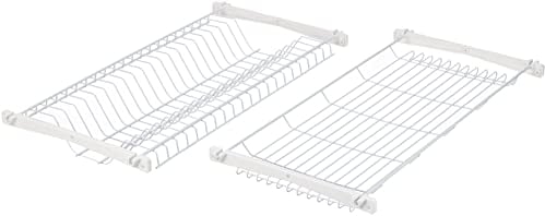 Casabriko 50356 Scolapiatti da Incasso, Acciaio Verniciato, Bianco, 60 cm