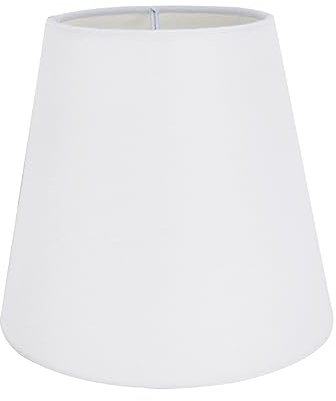 Eastlion Lampenschirm 5.5/Ø14cm Clip-On Lampenschirm for Flachs Kerze Kronleuchter Wandleuchte Pendelleuchte Tischlampe,Weiß