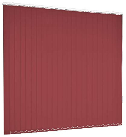 Lamellenvorhang Vertikaljalousie Rot Lamellen Fenster Rollo Breite 100 bis 250 cm Länge 150 bis 250 cm Vorhang Flächenvorhang Schiebevorhang Streifenvorhang blickdicht halbtransparent (150 x 240 cm)