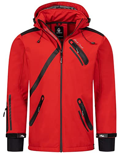 Rock Creek Herren Softshell Jacke Outdoor Regenjacke Softshelljacke Windbreaker Laufjacke Wanderjacke Funktions Sport Jacken H-127 Red M