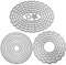 FineGood Stanzformen mit Metallrahmen, Prägeschablonen, für Bastelarbeiten, Scrapbooking, Alben, Dekoration, Blumen, Kreise, oval, 3 Sets