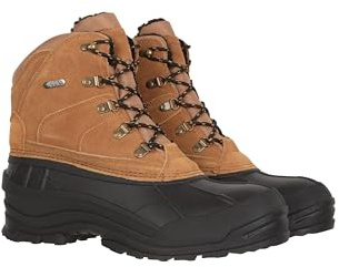 Mountain Warehouse Range Mens Snow Boots - Suede upper, IsoDry, Thermal tested -15°CIsoTherm, Thinsulate Lining Footwear - For Winter, Skiing, Winter Sports & Outdoors Dark Beige Adult Shoe Size 12