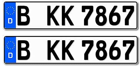 Antmas 2 Euro-Kennzeichen | Kfz Kennzeichen DIN-zertfiziert für Deutschland (520x110 mm) (2)