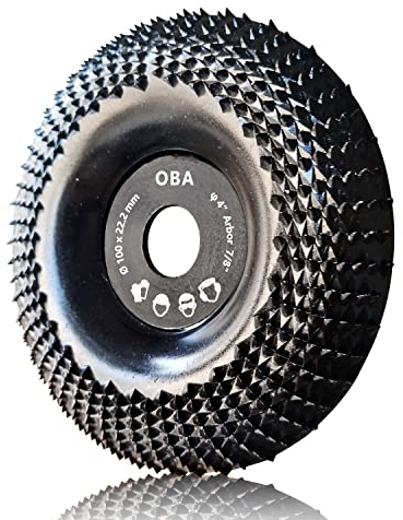 OBA Intaglio Legno Mola Disco 100mm x 22.2mm Angle Grinder Disco Abrasivo Lucidatura Modellatura Disco per levigatura intaglio modellatura lucidatura