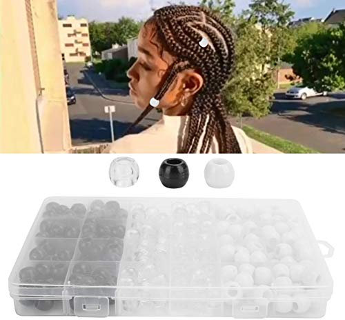 12 mm per capelli da braiding, Dreadlock Beads Set, Dreadlocks Beads Fashionable Hair Braid Ring Hair Decoration Accessories Hair Jewelry Braid Rings