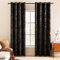 MIULEE Gardinen Vorhang Schwarz Gold Samtvorhänge Vorhänge mit Ösen Schlaufen Gold Gardinen für Schlafzimmer Wohnzimmer Samt Vorhang 2er Set 140 x 145 cm(B x H) Schwarz