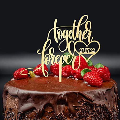 Finally Forever Cake Topper Verspiegelte Gold Acryl Cake Topper Endlich Jahrestag Cake Topper Rustikale Hochzeit Kuchen Topper Hochzeit Brautdusche Jahrestag
