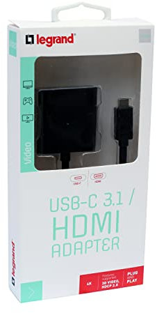 Legrand - Adaptador USB 3.1 Tipo C Macho a HDMI Hembra