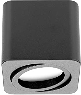 TEVEA Premium Deckenleuchte Aufbauspot Flach | Led Modul IP44 230V 5W austauschbar | Deckenspot auch fürs Bad (Matt Schwarz - Neutralweiss)
