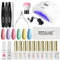 ROSALIND Shellac Set Starterset mit Lampe 48W, 6 Colours 10ml UV Gel Nagellack Set, Base Matt Top Coat, Nagelset Gelnägel Starterset Komplett