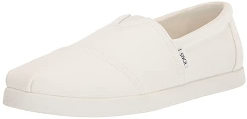 TOMS ALP FWD, Mocasín Plano Hombre, Lona de Algodón Reciclado Blanco, 40.5 EU