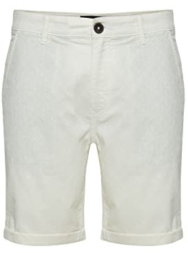 Blend 20715214 Herren Leinenshorts Chino Shorts Bermuda Kurze Hose Leinen Mix Regular Fit, Größe:XXL, Farbe:Snow White (110602)