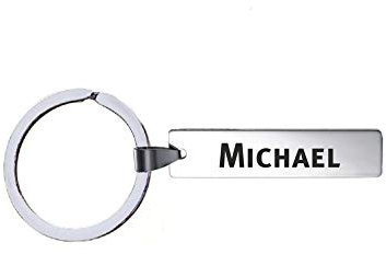 Schlüsselanhänger mit Namen - Michael - Edelstahl, silberfarben