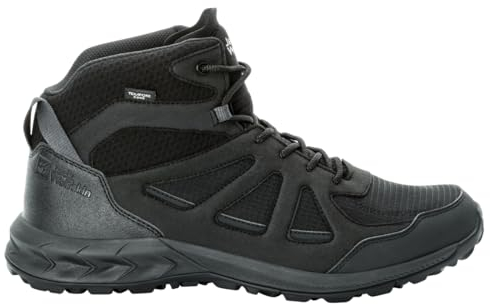 Jack Wolfskin Herren Woodland 2 Texapore MID M Wanderschuh, Black, 41 EU