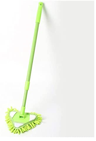 trapeador húmedo y seco trapeador Giratorio Multifuncional, retráctil, Giratorio 180 Grados, trapeador de Limpieza fácil de Limpiar (fregona Verde)