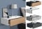 VCM Nachtschrank | Wandschublade | Wandboard | Nachttisch | Maße ca H. 15 x B. 60 x T. 30 cm - Usal M 60 cm
