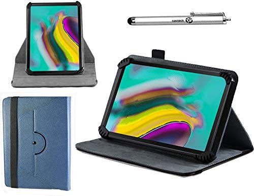 Navitech Schutzhülle mit 360° drehbarem Ständer und Eingabestift, kompatibel mit YOUXD Android 10.0 OS Tablet 10 Zoll (25,4 cm), Blau