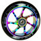 Ethic DTC Incube II Stunt-Scooter 110mm Spoked Wheel Trick Roller Ersatz Rad Park Rolle + Fantic26 Sticker (Rainbow)