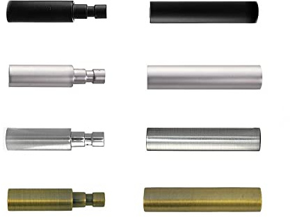 MDEKOR Trägerverlängerung aus Metall Halterungen Ø 19 mm Schwarz Matt Länge 4 cm TYP R