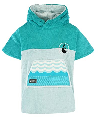 WAVE HAWAII Ponchini Mini Surfponcho für Körpergrößen von 90-120 cm 60% Viskose aus Bambus und 40% Baumwolle Umkleidehilfe Strandponcho für Schwimmen Strand Surfen Surf Poncho für Kinder