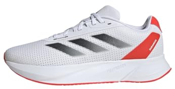Adidas Herren Duramo SL Running Shoes, Cloud White/Core Black/Bright Red, 42 2/3 EU
